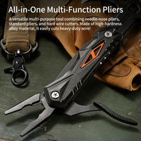Ensemble d'outils portables universels : pinces multifonctions, hache tactique de survie pour le camping en extérieur, couteau, marteau et hache de chasse