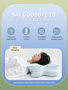 WJ-2087 Bantal Khusus dengan Busa Memori Kontur Kupu-kupu Anti-Dengkuran untuk Tidur Menyamping, Ortopedi Ergonomis dan Servikal - Product Image 6