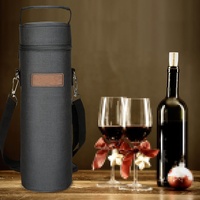 Fourre-tout à vin à bouteille unique personnalisé bandoulière de voyage isotherme portable pour les pique-niques, les fêtes et les restaurants en Oxford