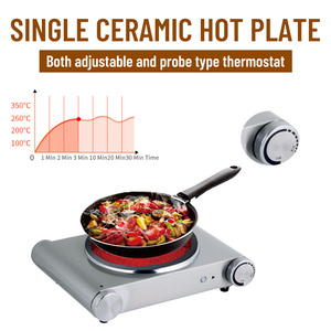Kompor pemanas listrik portabel 1400W, peralatan dapur pelat panas kompor memasak untuk kompor rumah tangga - Product Image 5
