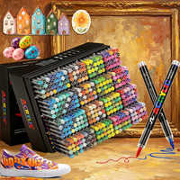 Lot de 366 Marqueurs Acryliques Liquides à Pointe Pinceau Souple, Sans Pression, pour Dessin Artistique, Graffiti, Peinture Imperméable – Ensemble de Papeterie