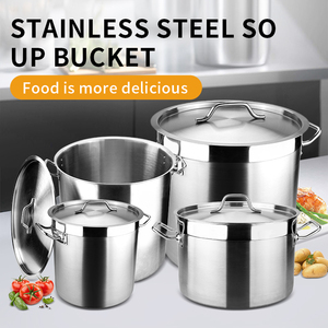 Bán Buôn Heavy-Duty Đôi Dưới Thép Không Gỉ Stockpot Chuyên Nghiệp Thương Mại Phục Vụ Nhà Hàng Lớn Sâu Nấu Ăn Nồi - Product Image 2