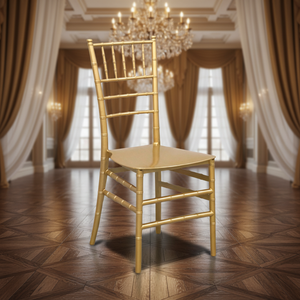 Chaises de mariage pour hôtel, en plastique PP imitation bambou, empilables, modernes, de luxe, pour salle à manger, banquet, loisirs, chaises Chiavari pour la maison - Product Image 2