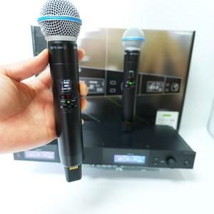 SLXD4D Microphone <span class=keywords><strong>sans</strong></span> <span class=keywords><strong>fil</strong></span> dynamique de haute qualité, 2 canaux, véritable diversité UHF, omnidirectionnel, léger, portable, en métal, à main - Product Image 2