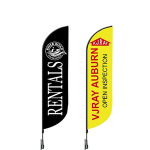Bulk Customize Print Your Own Design DIY OEM Polyester Fiberglass Pennant Heat Transfer Printed Custom Beach Flag - Product Image 4