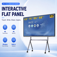 Pizarra Digital Interactiva de Pantalla Táctil Plana de 55, 65, 75, 85, 98 y 100 Pulgadas para Educación en China, Pizarra Inteligente para Escuelas