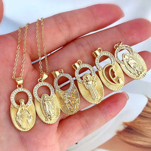 Collar Religioso <span class=keywords><strong>de</strong></span> Lujo CH-LHP1945 con Circonitas, Collar con Colgante <span class=keywords><strong>de</strong></span> María <span class=keywords><strong>San</strong></span> <span class=keywords><strong>Benito</strong></span>/<span class=keywords><strong>Cruz</strong></span>, Collar <span class=keywords><strong>de</strong></span> Cobre con Dije <span class=keywords><strong>de</strong></span> <span class=keywords><strong>San</strong></span> <span class=keywords><strong>Benito</strong></span> Chapado al por Mayor - Product Image 6