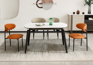 Tavolo da Pranzo Allungabile Minimalista ed Elegante con Piano in Pietra Sinterizzata da 12mm, Adatto per Spazi da Pranzo di Piccole e Grandi <span class=keywords><strong>Dimensioni</strong></span> - Product Image 2
