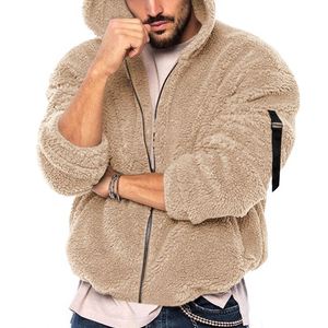 Nouvelle veste bomber décontractée pour homme, élégante, de haute qualité, en polaire double face, chaude, écologique, avec capuche, pour l'hiver et le quotidien - Product Image 1