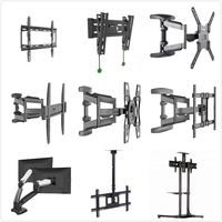 Support mural articulé pour téléviseur Zeno Factory Direct Supply, compatible avec les écrans de 32 à 65 pouces, en acier laminé à froid robuste, pour décodeur TV.