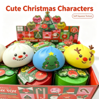 Boîte Mystère de Noël : Jouet Squishy en Farine et Maltose, Doux, à Rebond Lent, Sensation Nuageuse, Anti-Stress et Fidget