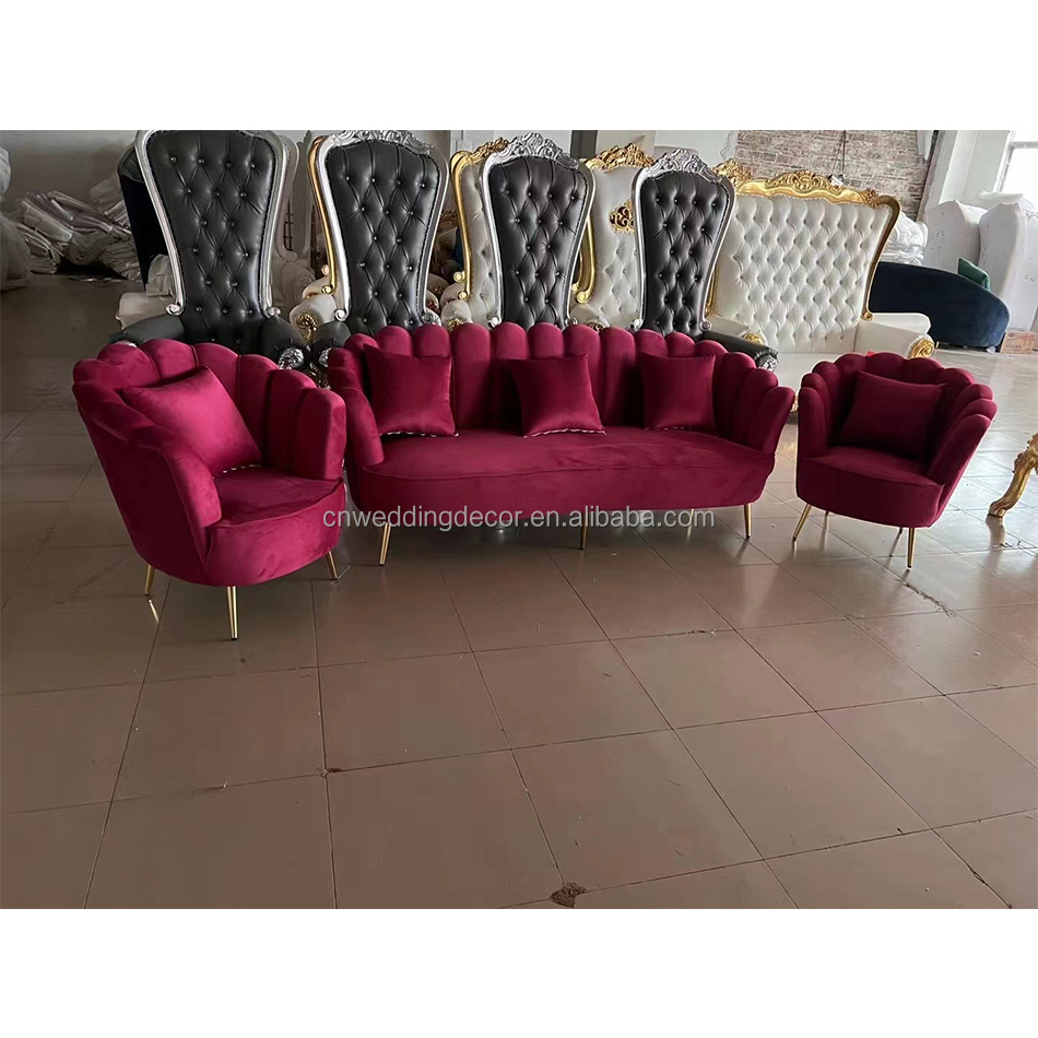 Burgundy Color Wedding Sofa Wedding Supplies Wedding Furniture Stage Sofa