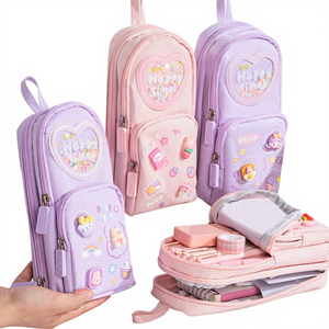 กระเป๋าใส่ดินสอคาปิบาร่าแบบสองชั้น ความจุเยอะ มีหน้าต่างคู่ สำหรับใส่ในกระเป๋าเป้ กระเป๋าเครื่องเขียน สินค้าเฉพาะกลุ่มข้ามพรมแดน - Product Image 1