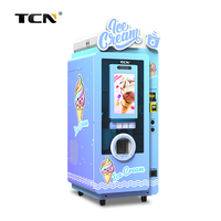 Distributeur automatique de crème glacée molle TCN, fonctionnant avec des pièces de monnaie, avec écran tactile de 22 pouces pour le marché européen