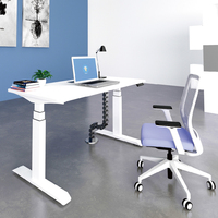 Escritorio Extensible de Acero y Madera de Alta Calidad, Moderno, Eléctrico, con Doble Motor, Convertible, para un Uso Saludable en la Oficina, Muebles Inteligentes 3-5