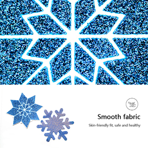 Cache-tétons adhésifs imperméables pour femmes, sans bretelles, brillants, en forme de flocon de neige bleu, sexy, pour fête de Noël - Product Image 3