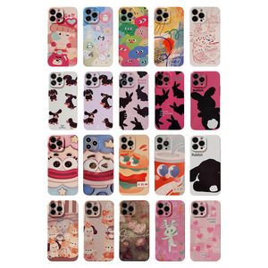 Funda para teléfono móvil con película de dibujos animados de pequeño monstruo divertido y pintura original para iPhone 15 pro 14 Plus 13 12 pro Max 11 X XS MAX - Product Image 6