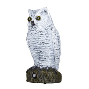 NNBX nuevo espantapájaros de pájaro realista espantapájaros de búho de plástico con cabeza giratoria para repelente de pájaros de jardín al aire libre - Product Image 5