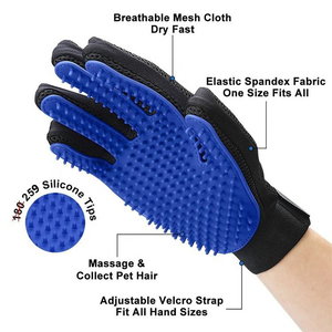 Reusable Portable Double Sided Static Remover Gloves Self Cleaning for <b>Dog</b> Cat Hair Removal <b>Couch</b> Carpet Car Seat-Made Polyester - Product Image 2