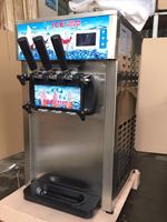 Machine à Glace Italienne Automatique, 3 Parfums, pour Yaourt Glacé, Fabrication Commerciale de Crèmes Glacées pour Entreprises et Rouleaux de Glace