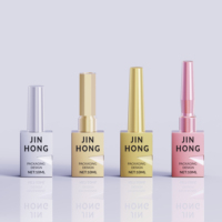 Flacon carré de vernis à ongles en gel de 10 ml, électroplaqué, vide, pour gel UV, emballage cosmétique
