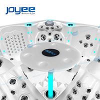 JOYEE Spa extérieur personnalisé pour 5 personnes, bain à remous hydromassant de base avec panneau Balboa certifié CE pour la maison et le jardin