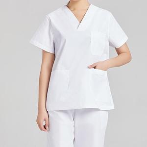Hot Sale Unisex <b>Scrub</b> <b>Set</b> Stretch Anti-Wrinkle Mesh Panels Custom Logo Reinforced Seams for Hospital & Pet Care - Product Image 4