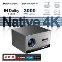 Projecteur vidéo 4K Everycom Cinelux Smart WiFi, résolution native 3K 3840x2160, 3000 lumens ANSI, pour la maison, les réunions, les jeux et le cinéma