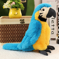 Peluche réaliste de perroquet, jouet en peluche d'ara ou de cacatoua, poupée d'oiseau réaliste, décoration d'intérieur, cadeau pour enfants