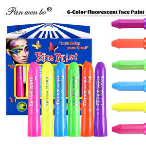 Набор разноцветных смываемых нетоксичных флуоресцентных мелков для рисования на лице и теле на Хэллоуин - Product Image 1