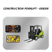 Chariot élévateur électrique miniature télécommandé portable pour enfants 2,4 GHz, jouet de construction RC en plastique 1:64, contrôle par application Wi-Fi