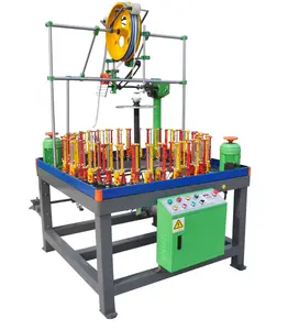 Factory wholesale simple structure braiding machine flat, round elastic cord making machine,use for For shoelaces