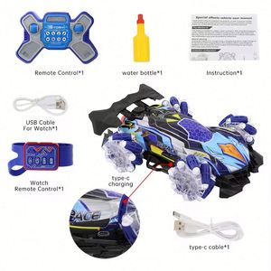 New Remote With Led Lights Music Toys 2 Control Mode Toy All Terrains Auto Spray Rc Drift Car - Product Image 2