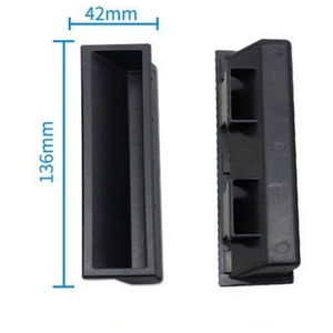 YH3721 Nouvelle poignée de meuble encastrée <span class=keywords><strong>en</strong></span> plastique ABS noir étanche pour cuisine et chambre à coucher - Product Image 1