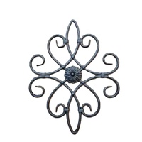 Decoración de Pared Floral de Hierro Forjado Moderno, Marco de Acero Galvanizado, Color Personalizado, Estilo Europeo, Decoración para Puerta/Valla, Antioxidante