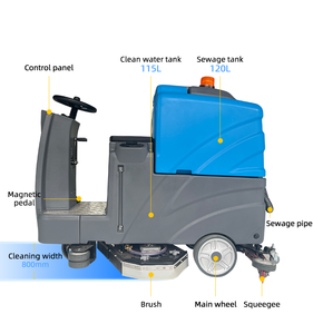 Machine de nettoyage et de lavage de sols professionnelle haute performance pour sols en carrelage époxy |   Machine de nettoyage industrielle - Product Image 5