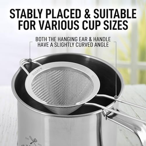 Passoire conique en acier inoxydable à mailles fines, tamis métallique pour cocktails, filtre à cocktail, tamis pour aliments, thé, huile, fruits, boissons - Product Image 4