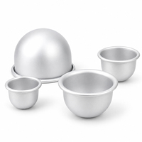 Moules à gâteau en aluminium en forme de dôme, profonds et ronds, réutilisables, pour gâteaux sculptés et pâtissiers amateurs