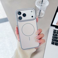 Funda Magnética de Lujo de Doble Color con Acabado Esmerilado para iPhone 17 Air 16 15 14 13 12 11 Pro Max Plus, Carcasa Protectora Antigolpes