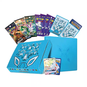 Vente en gros de cartes à collectionner Pokémon authentiques originales, jeu PTCG, version chinoise, ensemble Eevee <span class=keywords><strong>GX</strong></span>, boîte cadeau, boosters, papier couleur. - Product Image 2