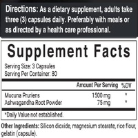 Capsules biologiques Mucuna Pruriens de marque OEM et poudre de racine d'Ashwagandha Ventes directes d'usine
