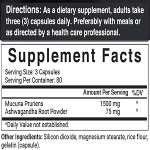 Capsules biologiques Mucuna Pruriens <span class=keywords><strong>de</strong></span> marque OEM et <span class=keywords><strong>poudre</strong></span> <span class=keywords><strong>de</strong></span> <span class=keywords><strong>racine</strong></span> <span class=keywords><strong>d</strong></span>'<span class=keywords><strong>Ashwagandha</strong></span> Ventes directes <span class=keywords><strong>d</strong></span>'usine - Product Image 2