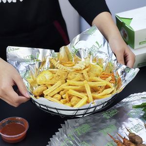Wholesale Customization Printed Aluminum Foil <b>Wrapping</b> <b>Paper</b> Eco-Friendly Grease Proof Cake Pizza Bread French Fries Kebab - Product Image 3