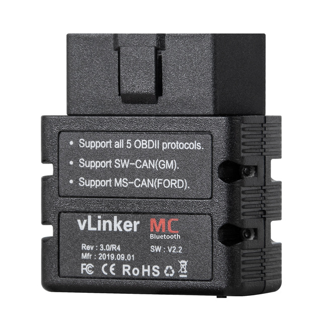 OBD2 Vgate VLinker MC+ ELM327 V2.2 Scanner Bluetooth-Compatible Vlinker Mc Plus 3.0 ELM 327 for Android Car Diagnostic Tools