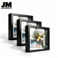 Cadres Boîte à Ombre en Gros, Vitrine 3D en Bois 8x8/10x10/12x12 Pouces/A4, Profondeur 3CM/5CM avec Panneau Acrylique pour Objets de Collection