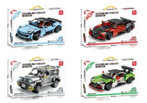 Technologie véhicule série 1:24 voiture de course modèle blocs de construction Supercar assembler retirer véhicule briques jouets pour enfants <span class=keywords><strong>gif</strong></span> - Product Image 3