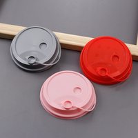 Couvercles pour thé à bulles de 90 mm : bleu, rose, vert, orange, plastique jetable, injection