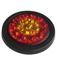 Prix de gros remorque de camion 21 LED rouge couleur blanche feux arrière ronds 4 pouces feux arrière