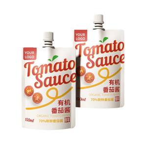 Sachets souples durables à faible MOQ avec bec verseur pour soupes et boissons, sacs de liquide sécurisés pour sauces et bières, sacs en plastique durables en aluminium à fond plat - Product Image 3