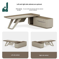 Bureau de direction modulaire moderne avec finition en panneau de bouleau - Table de bureau minimaliste pour managers et professionnels